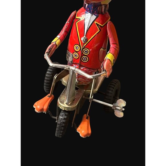 Vintage Wind-Up Duck On Bike Toy With Box Beijing No.1 Toy Factory Collectible - Picture 5 of 11